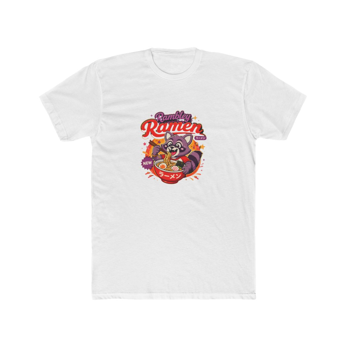 Rambley Ramen Raccoon Eating Noodles T-Shirt