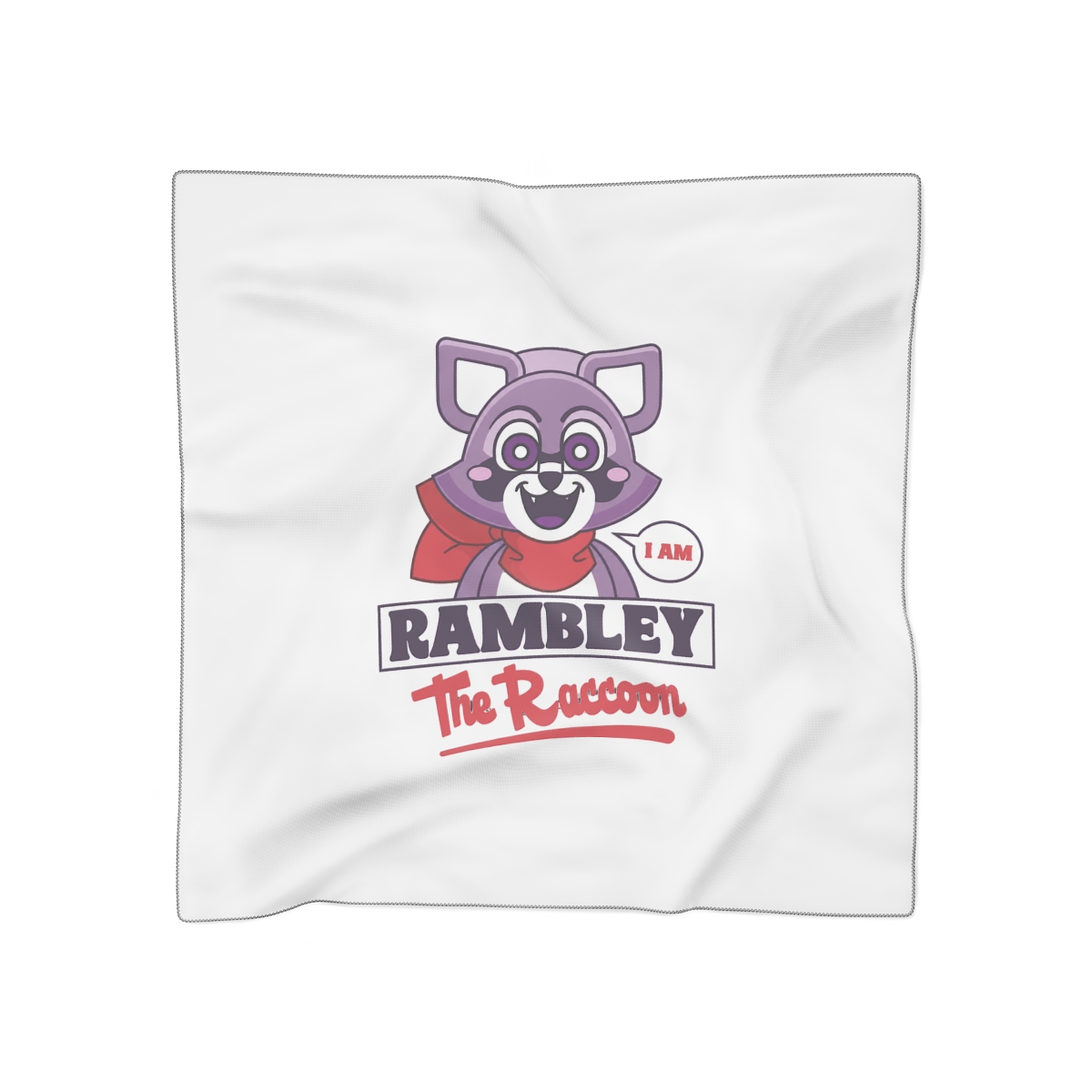 Rambley The Raccoon Purple Fur Scarf Graphic Hoodie